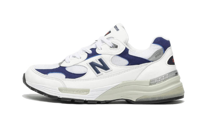 Overkicks - New Balance 992 White Navy (M992EC) - vista lateral