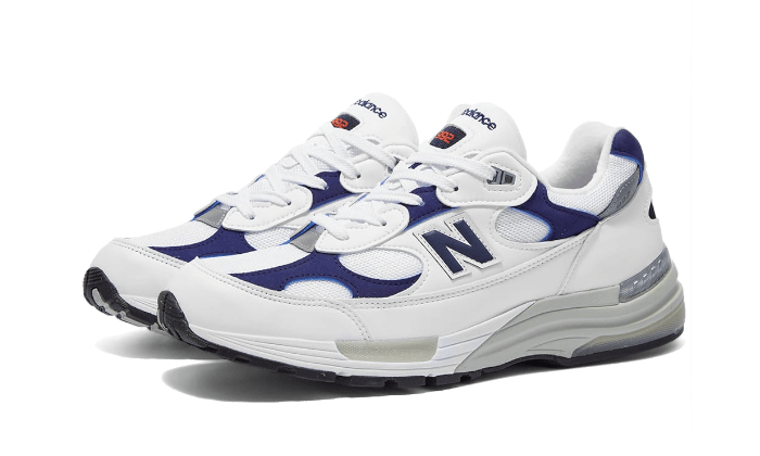 Overkicks - New Balance 992 White Navy (M992EC) - vista trasera