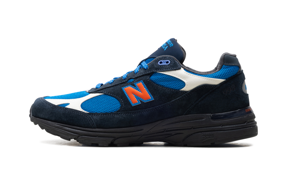 Overkicks - New Balance 993 MiUSA Kith Madison Square Garden Navy (U993MG) - vista lateral