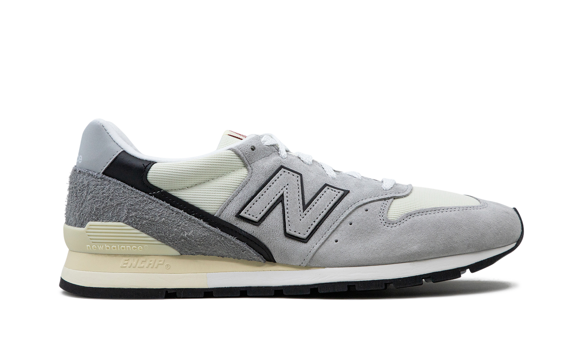 Overkicks - New Balance 996 MiUSA Teddy Santis Grey White Black (U996TG) - detalle talón