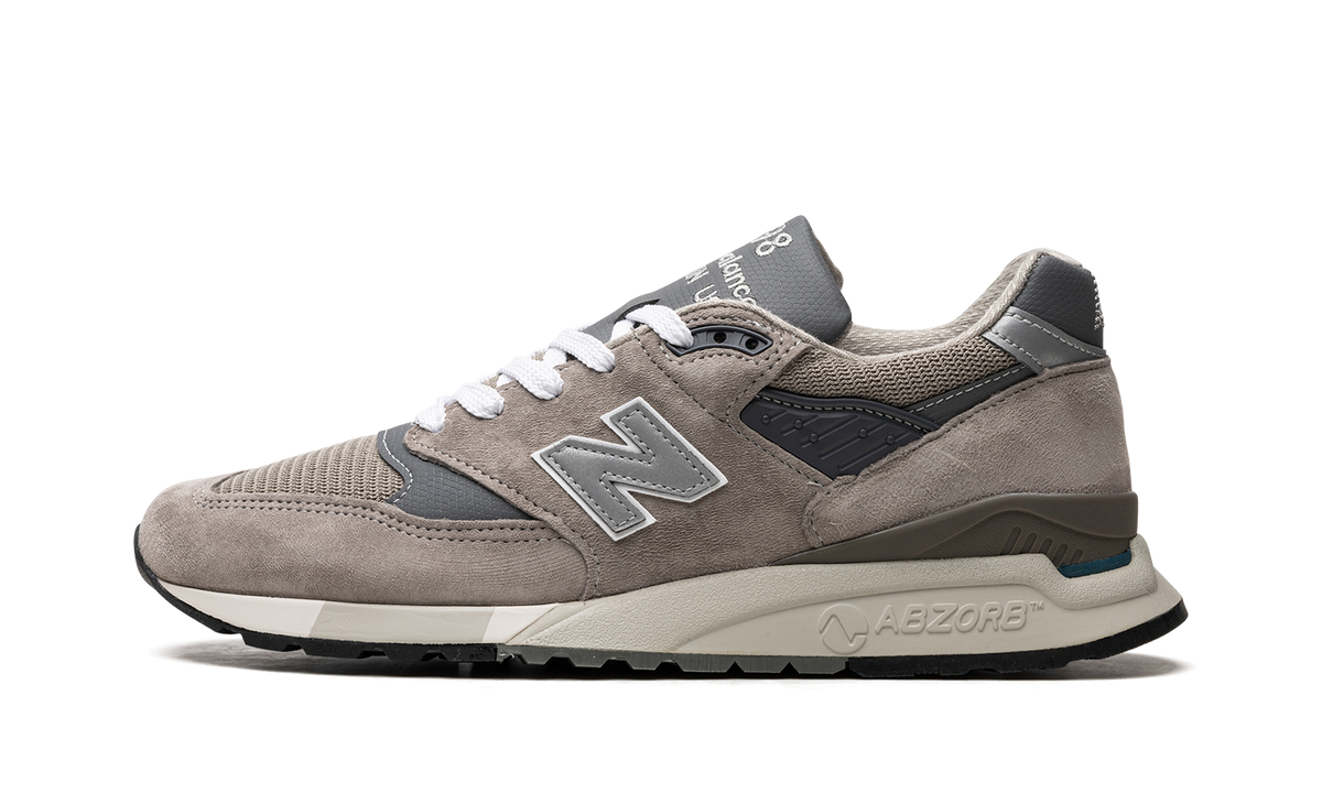 Overkicks - New Balance 998 Core MiUSA Grey Silver (U998GR) - vista lateral