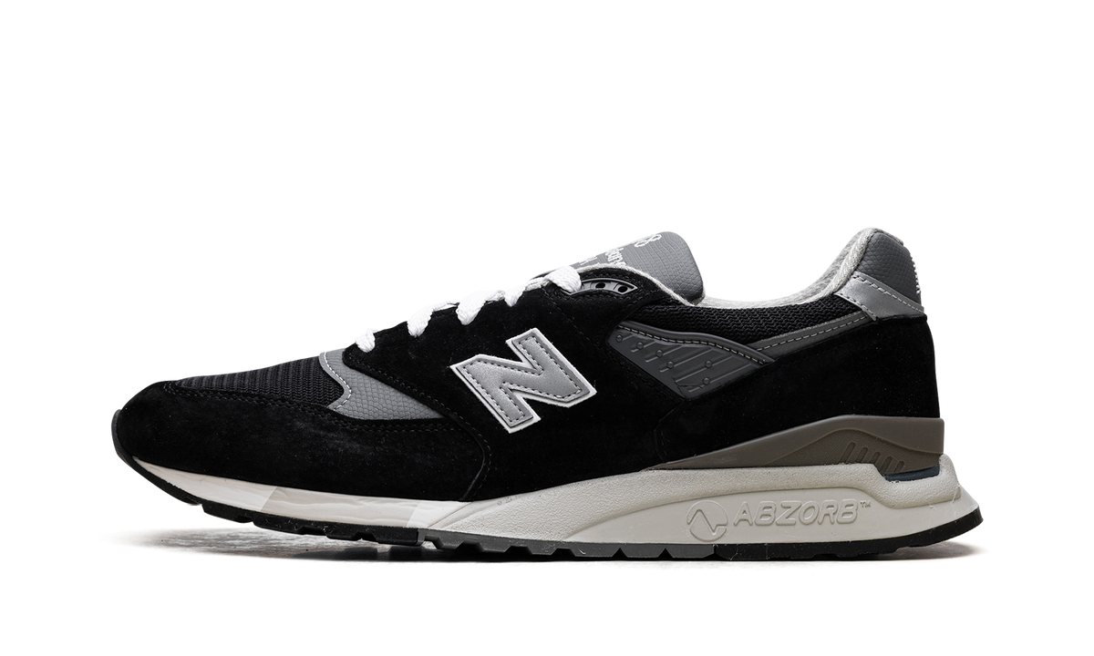 Overkicks - New Balance 998 MiUSA Black Silver (U998BL) - vista lateral