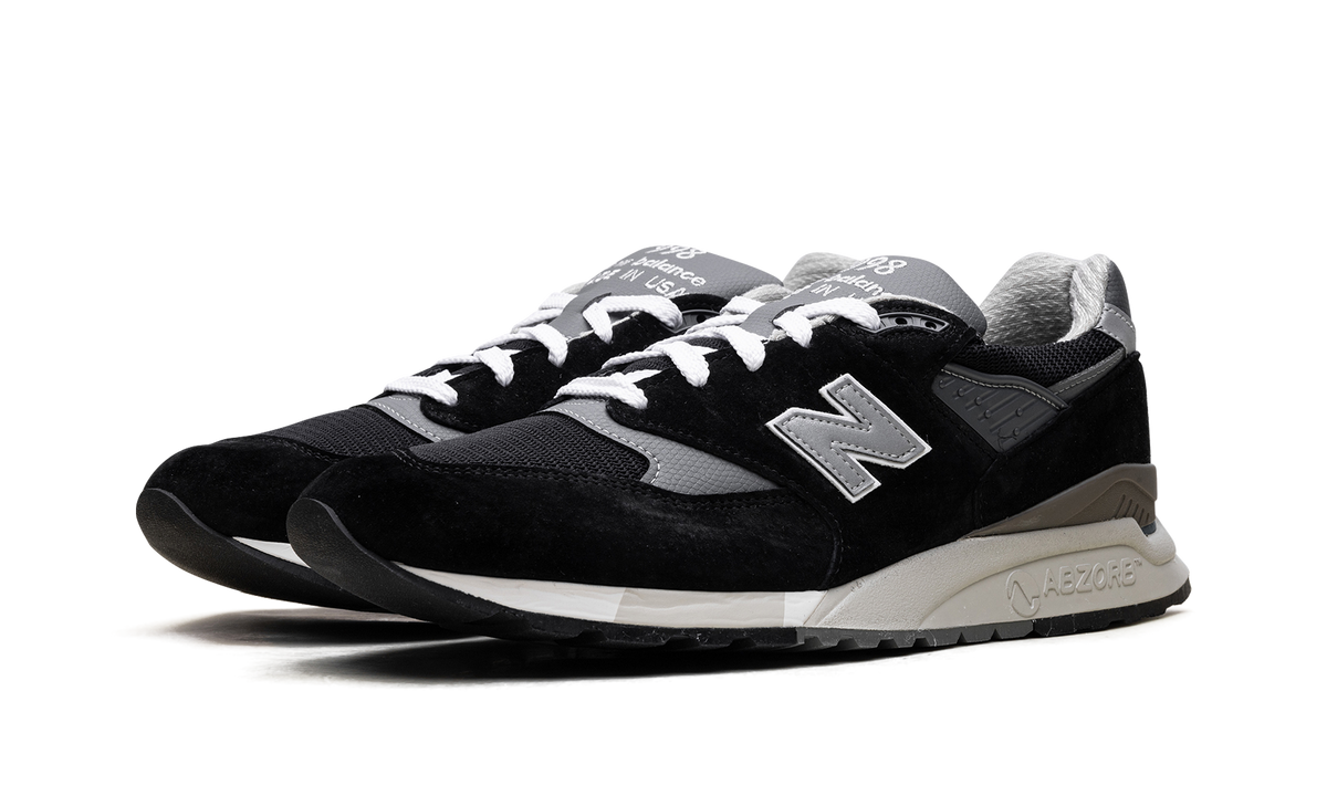 Overkicks - New Balance 998 MiUSA Black Silver (U998BL) - vista trasera