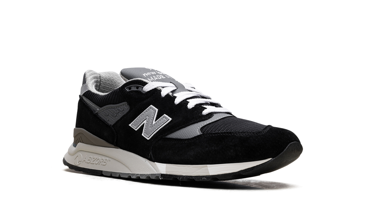 Overkicks - New Balance 998 MiUSA Black Silver (U998BL) - detalle lateral interior