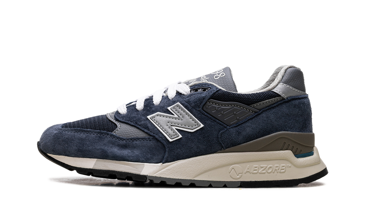 Overkicks - New Balance 998 MiUSA Navy Grey (U998NV) - vista lateral