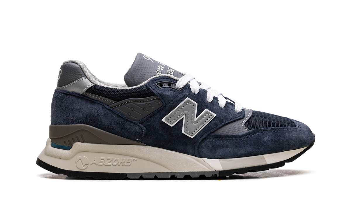 Overkicks - New Balance 998 MiUSA Navy Grey (U998NV) - detalle talón