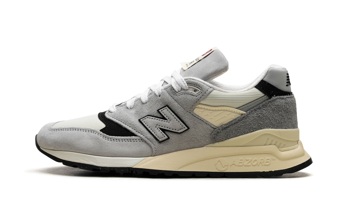 Overkicks - New Balance 998 MiUSA Teddy Santis Grey Cream (U998GB) - vista lateral