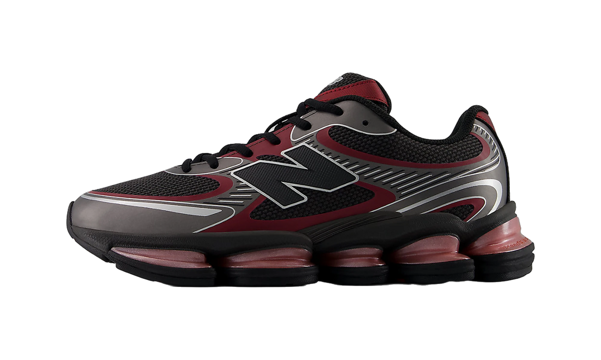 Overkicks - New Balance Abzorb 2000 Black Cement Podium Red (U20001VD) - vista lateral