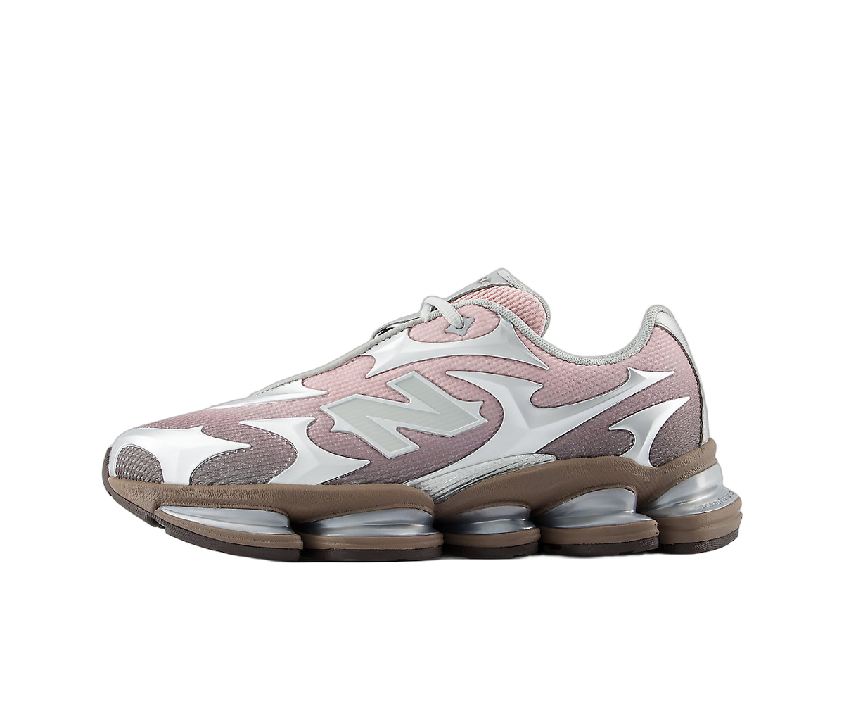Overkicks - New Balance Abzorb 2000 Silver Metallic Orb Pink Cortado (U20004H3) - vista lateral