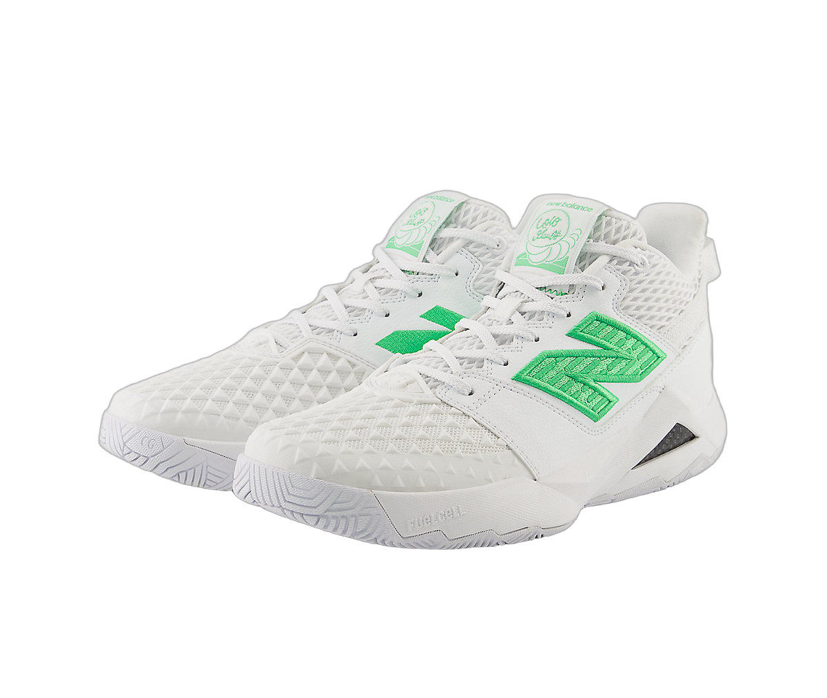 Overkicks - New Balance Coco CG2 White Green Apple (Womens) (WCHCOCG2) - vista trasera
