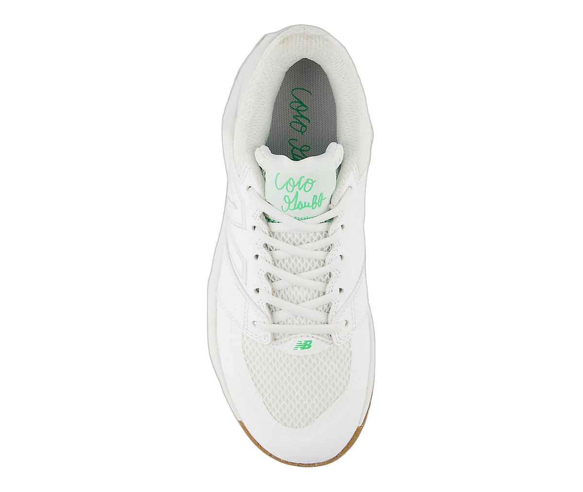 Overkicks - New Balance Coco Delray White Green Apple (Womens) (WCHCODG2) - par completo