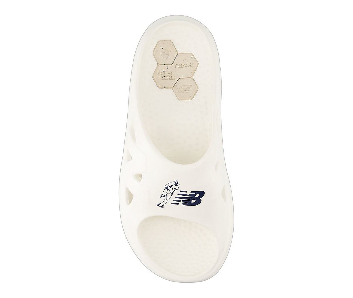 Overkicks - New Balance Fresh Foam RCVRY Slide Shohei Ohtani Sea Salt Navy (RCVRYSS1) - par completo