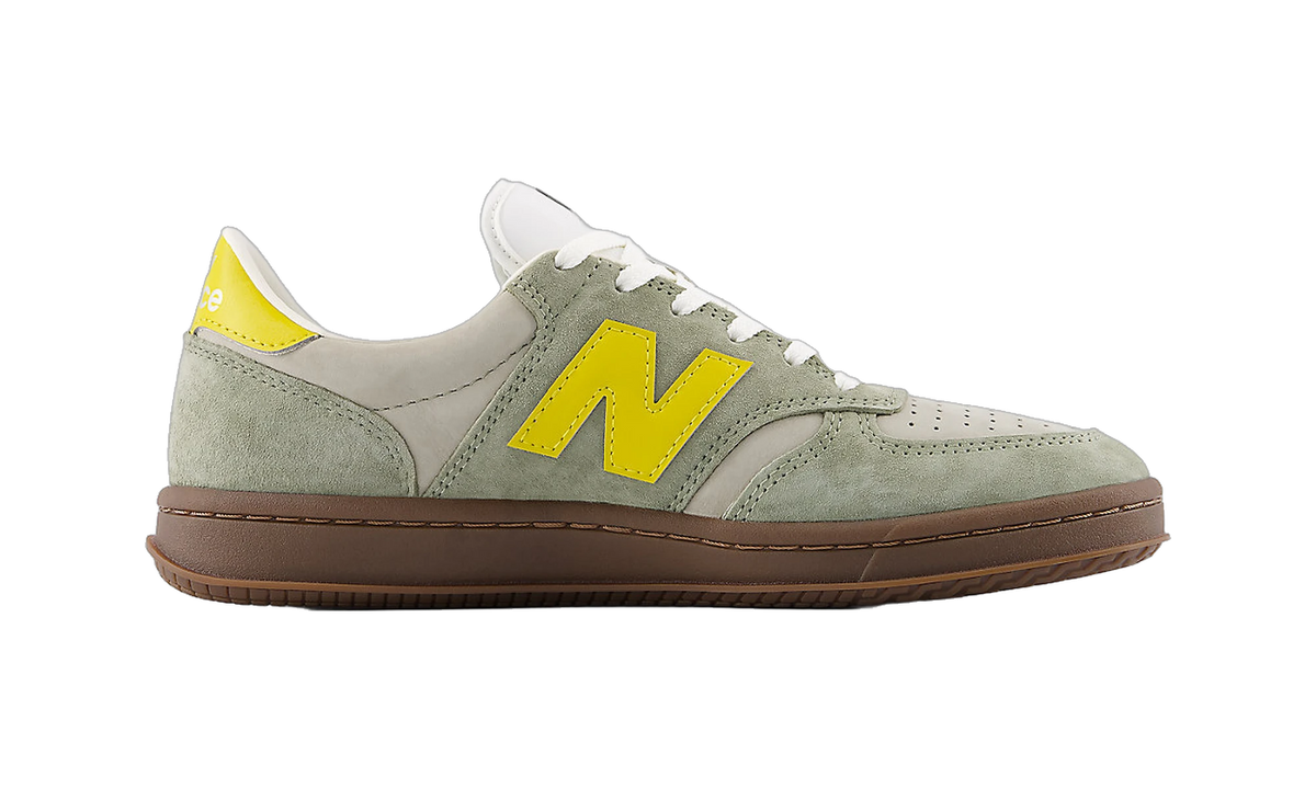 Overkicks - New Balance T500 Dark Olivine Apollo Gold (M5009M6) - vista lateral
