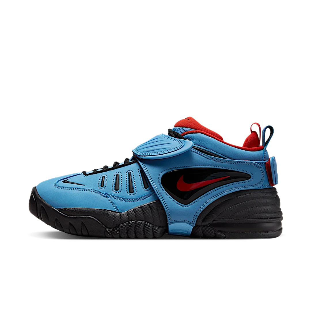 Overkicks - Nike Air Adjust Force AMBUSH University Blue Habanero Red (DM8465-400) - vista lateral