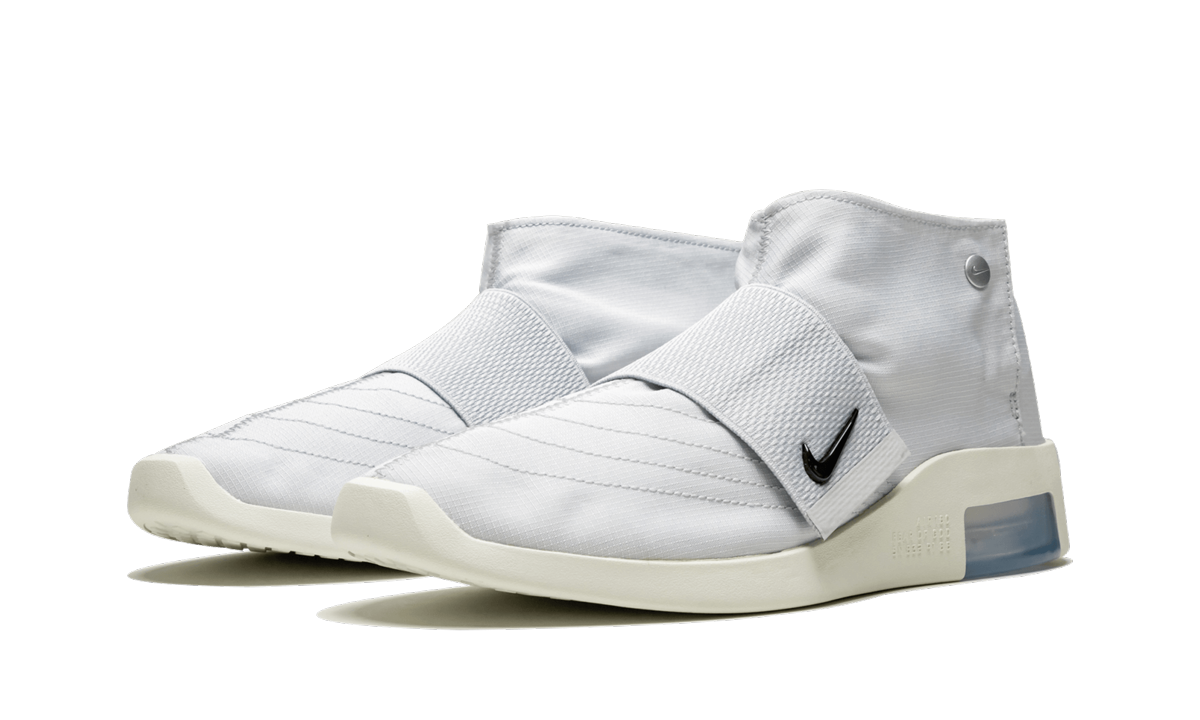 Overkicks - Nike Air Fear Of God Moccasin Pure Platinum (AT8086-001) - vista trasera