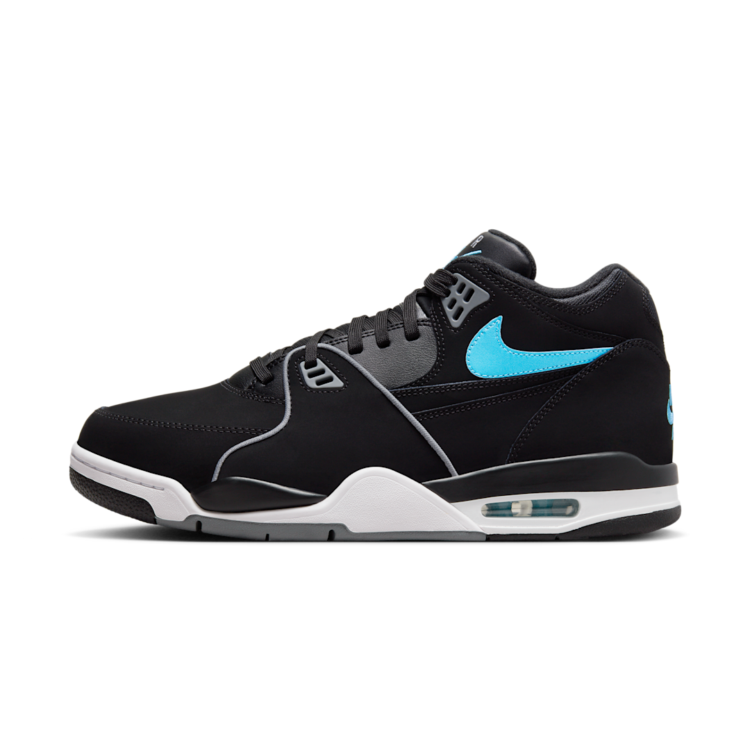 Overkicks - Nike Air Flight 89 Black Noise Aqua (HF0102-001) - vista lateral