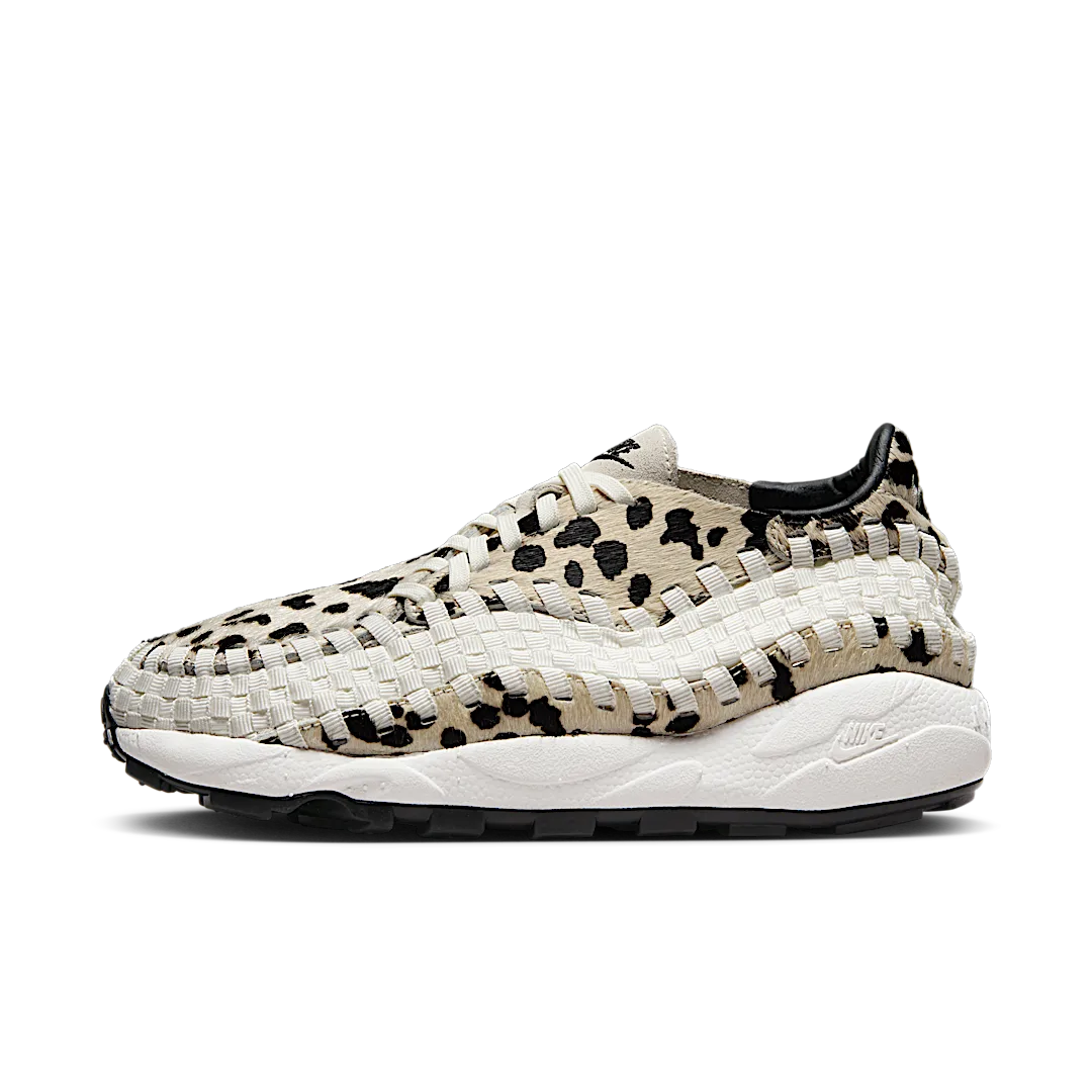 Overkicks - Nike Air Footscape Woven PRM White Cow Print (Womens) (FB1959-102) - vista lateral