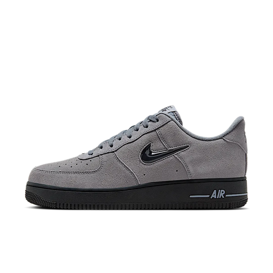 Overkicks - Nike Air Force 1 07 Low Jewel Cool Grey Black (HQ3827-001) - vista lateral