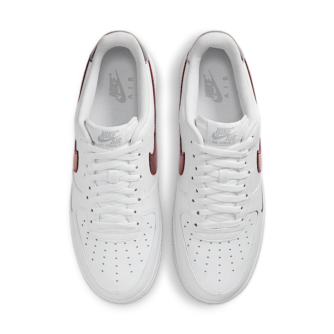 Overkicks - Nike Air Force 1 07 Low White Picante Red (FD0654-100) - vista trasera