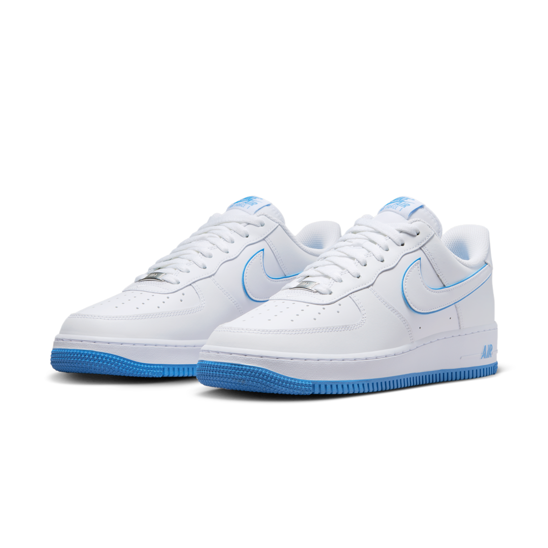 Overkicks - Nike Air Force 1 07 Low White University Blue Sole (DV0788-101) - vista trasera