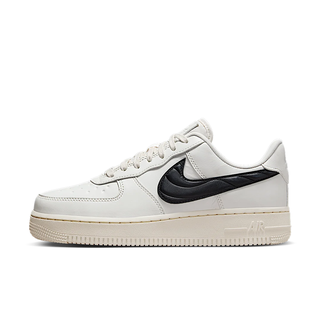 Overkicks - Nike Air Force 1 07 Quilted Swoosh Phantom Black (FV1182-001) - vista lateral