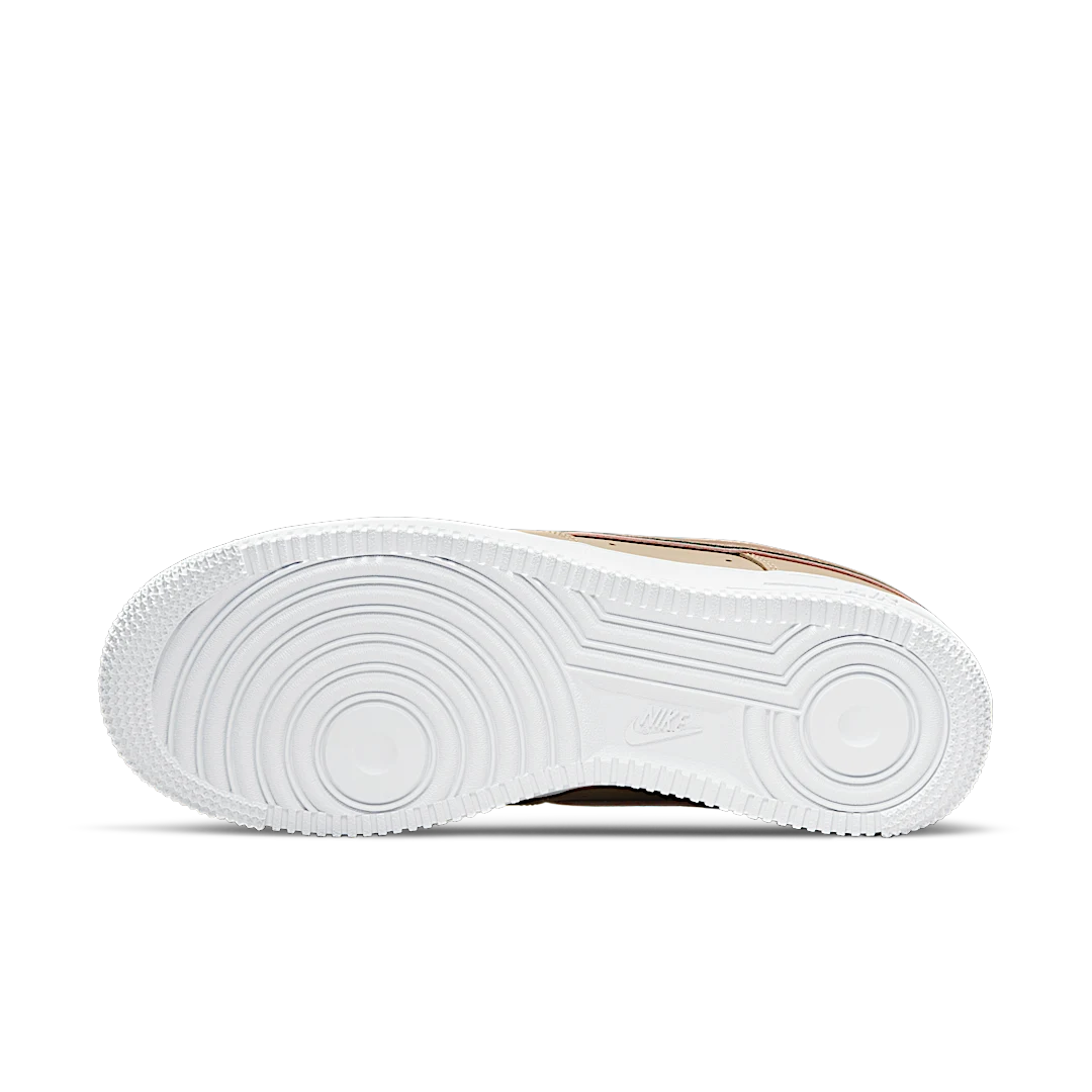 Overkicks - Nike Air Force 1 07 Tan Metallic Rose Gold (DD1523-200) - detalle suela