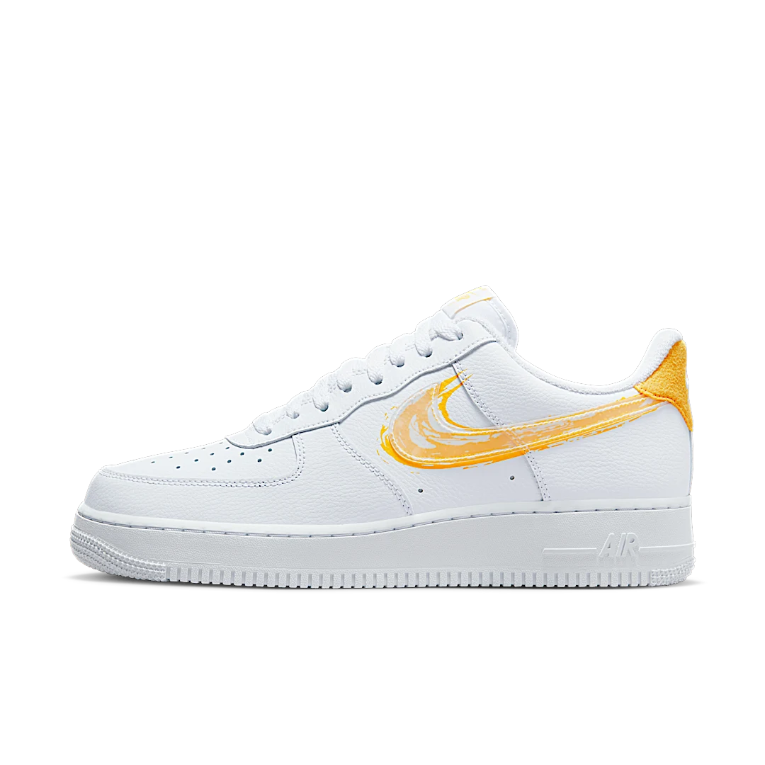Overkicks - Nike Air Force 1 07 White Solar Flare (DX2646-100) - vista lateral