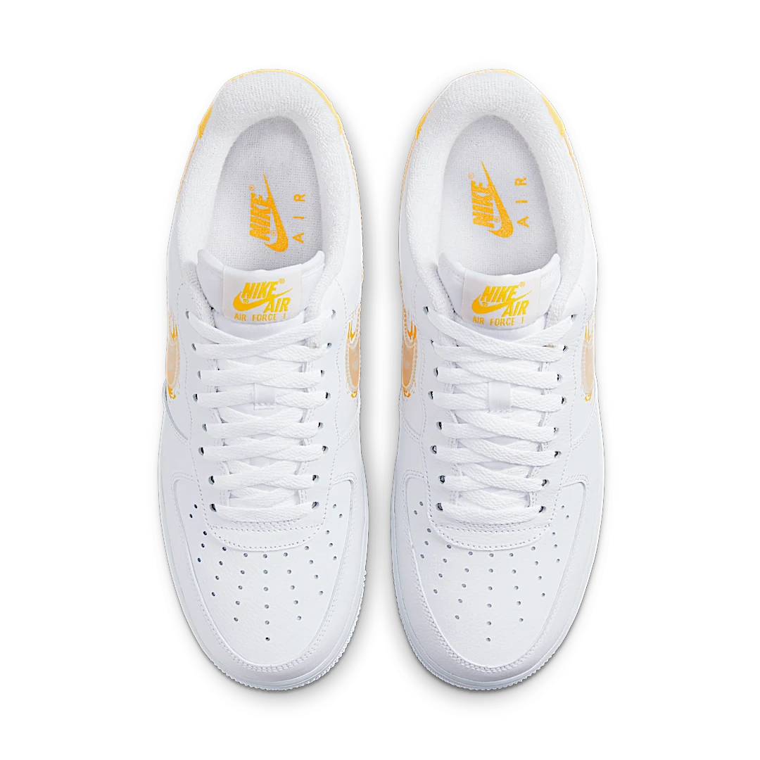 Overkicks - Nike Air Force 1 07 White Solar Flare (DX2646-100) - par completo