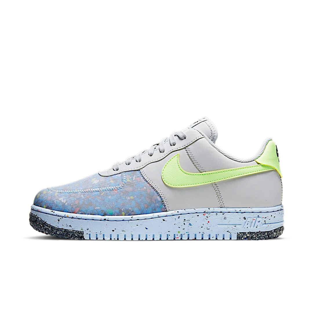 Overkicks - Nike Air Force 1 Crater Pure Platinum Barely Volt (CZ1524-001) - vista lateral