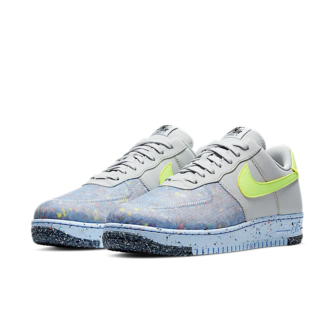 Overkicks - Nike Air Force 1 Crater Pure Platinum Barely Volt (CZ1524-001) - vista trasera