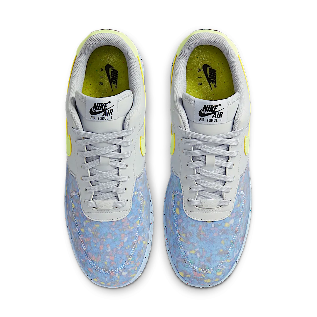 Overkicks - Nike Air Force 1 Crater Pure Platinum Barely Volt (CZ1524-001) - par completo