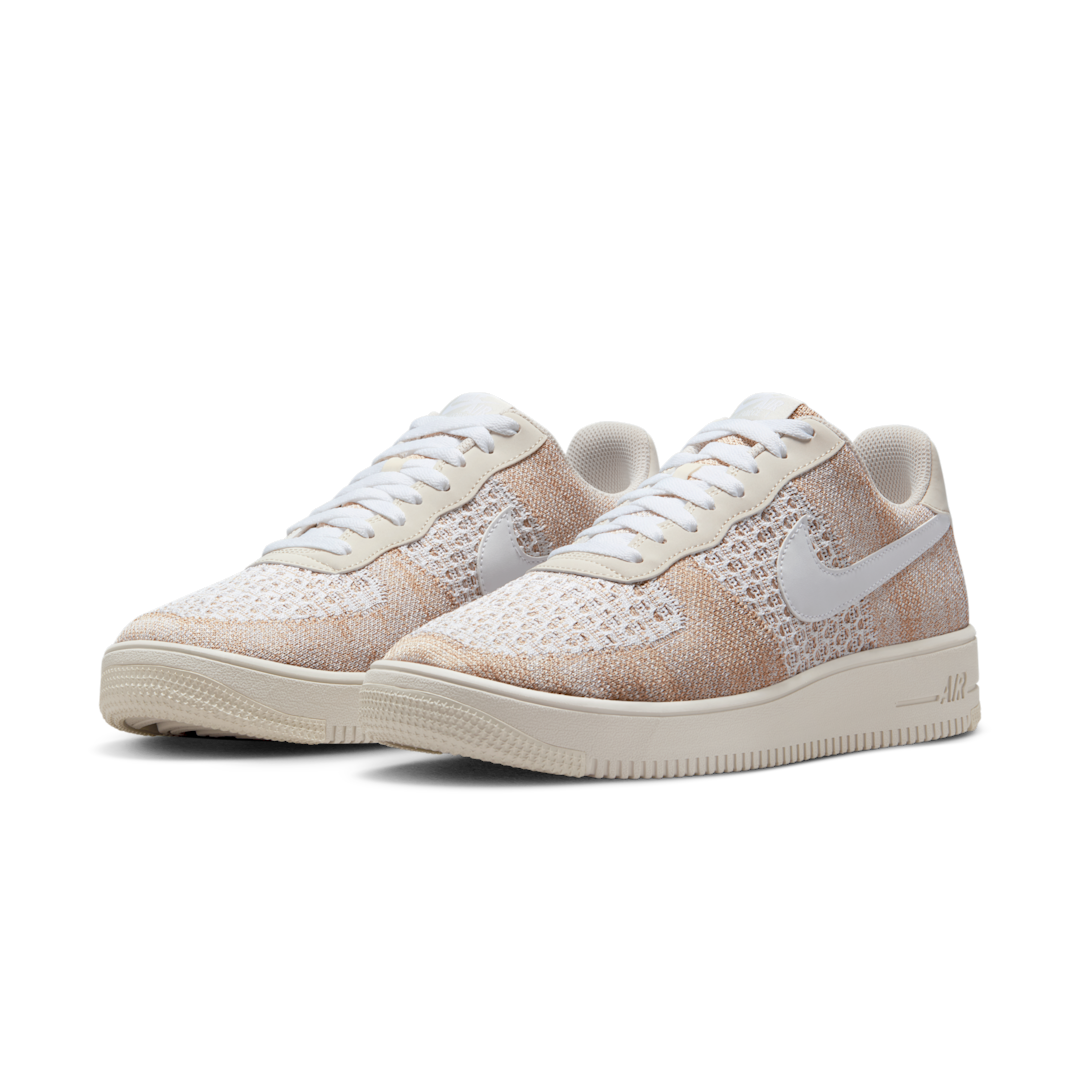 Overkicks - Nike Air Force 1 Flyknit 2.0 Light Bone (IB7675-001) - vista trasera