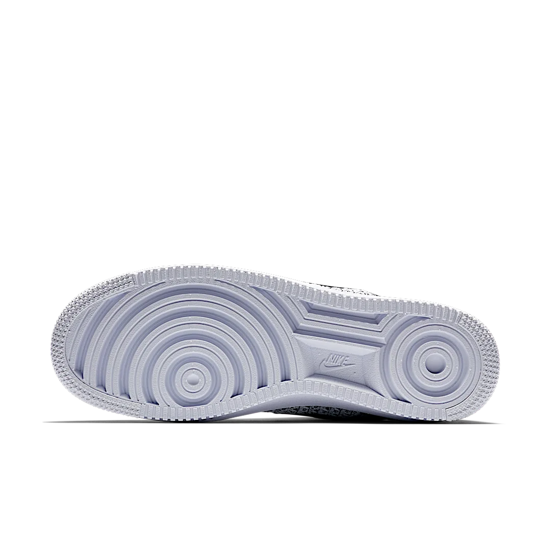 Overkicks - Nike Air Force 1 Flyknit 2 Black Pure Platinum (AV3042-001) - detalle suela