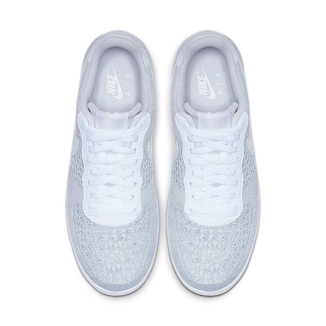 Overkicks - Nike Air Force 1 Flyknit 2 White Pure Platinum (AV3042-100) - par completo