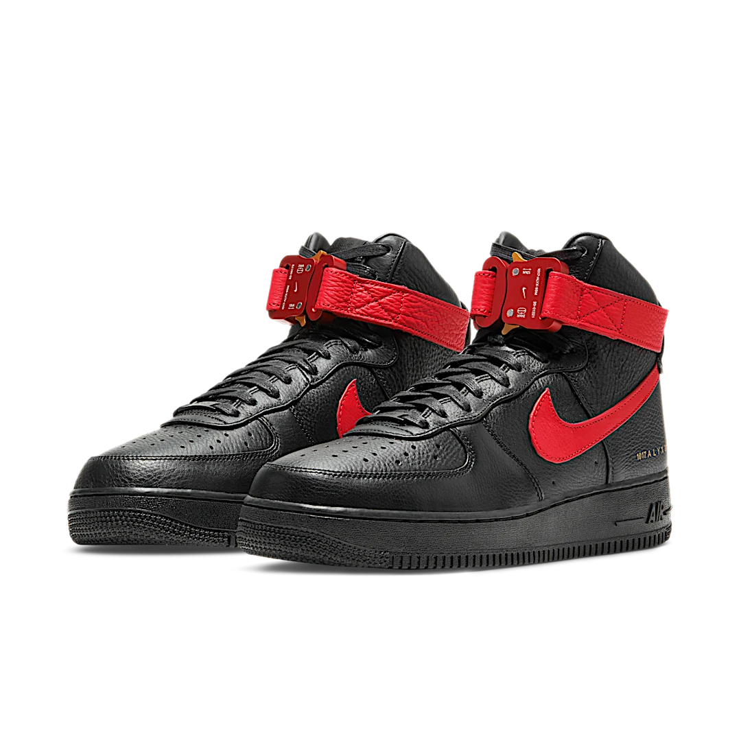 Overkicks - Nike Air Force 1 High 1017 ALYX 9SM Black Red (CQ4018-004) - vista trasera