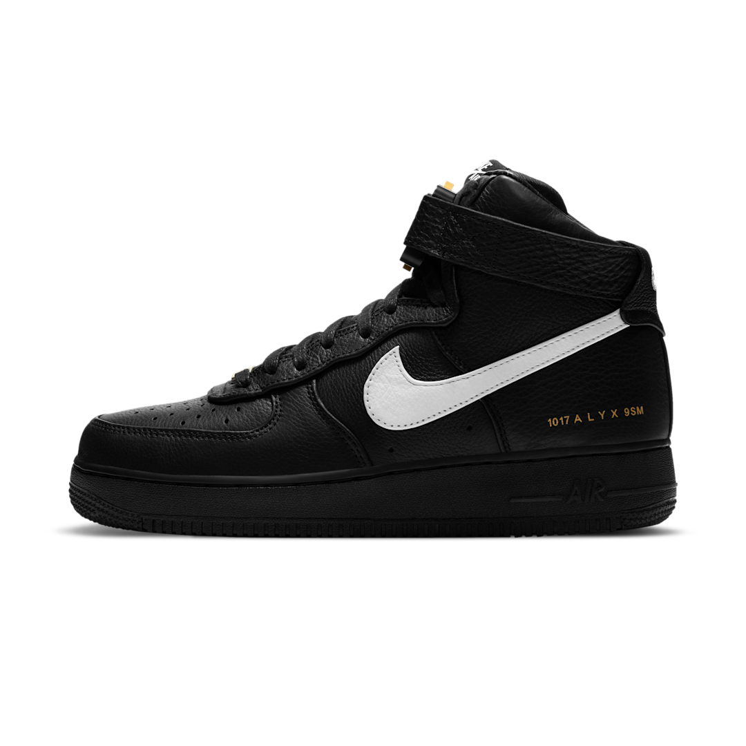 Overkicks - Nike Air Force 1 High 1017 ALYX 9SM Black White (CQ4018-002) - vista lateral