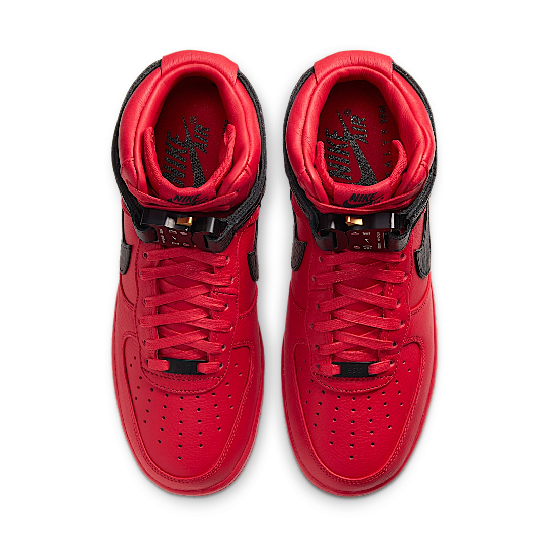 Overkicks - Nike Air Force 1 High 1017 ALYX 9SM Red Black (CQ4018-601) - par completo
