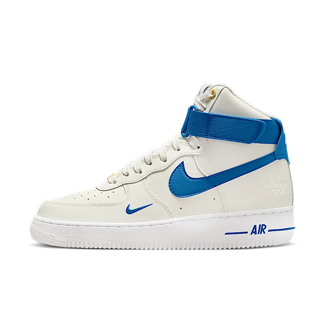 Overkicks - Nike Air Force 1 High 40th Anniversary Sail (DQ7584-100) - vista lateral