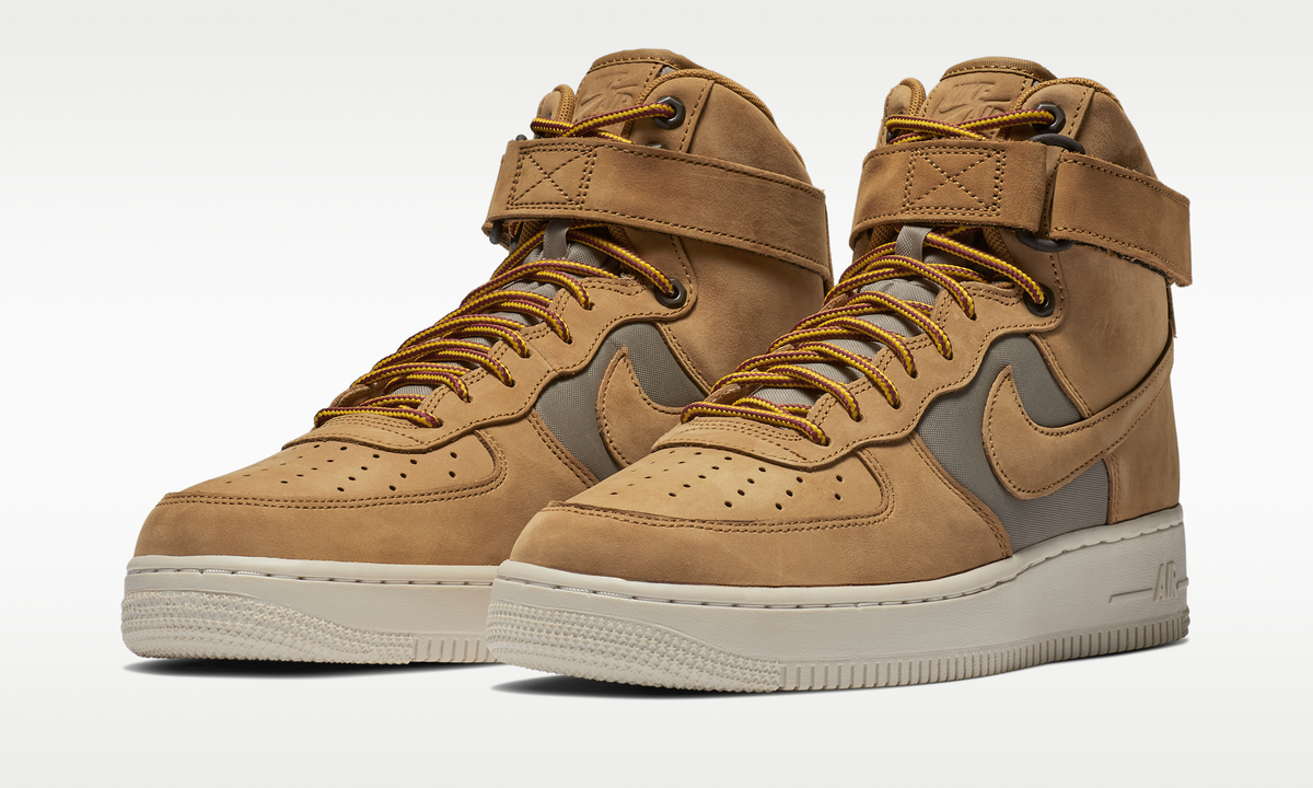 Overkicks - Nike Air Force 1 High Premier Beef and Broccoli Pack Wheat (52531) - vista trasera