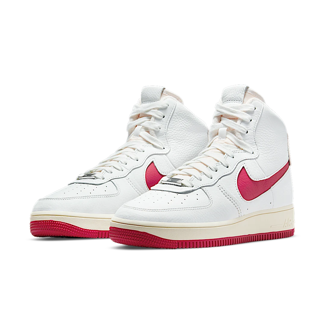 Overkicks - Nike Air Force 1 High Sculpt Summit White Gym Red (DC3590-100) - vista trasera