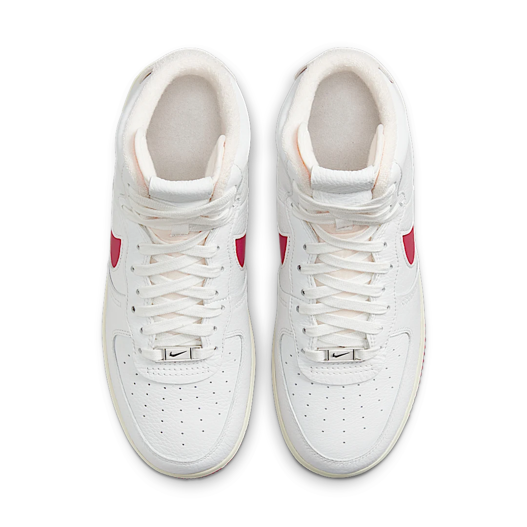 Overkicks - Nike Air Force 1 High Sculpt Summit White Gym Red (DC3590-100) - par completo