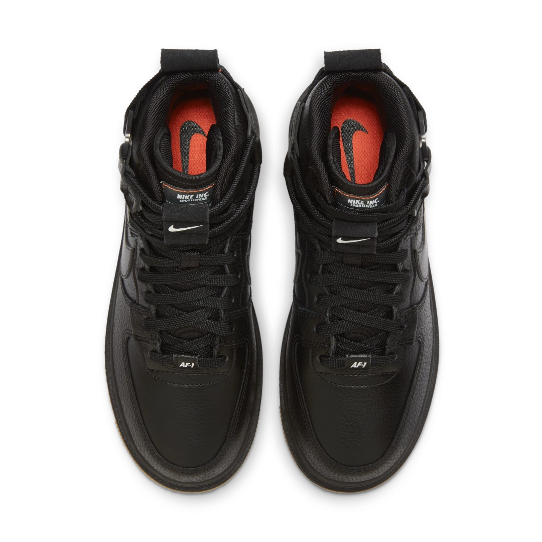 Overkicks - Nike Air Force 1 High Utility 2.0 Black Gum Orange (DC3584-001) - par completo