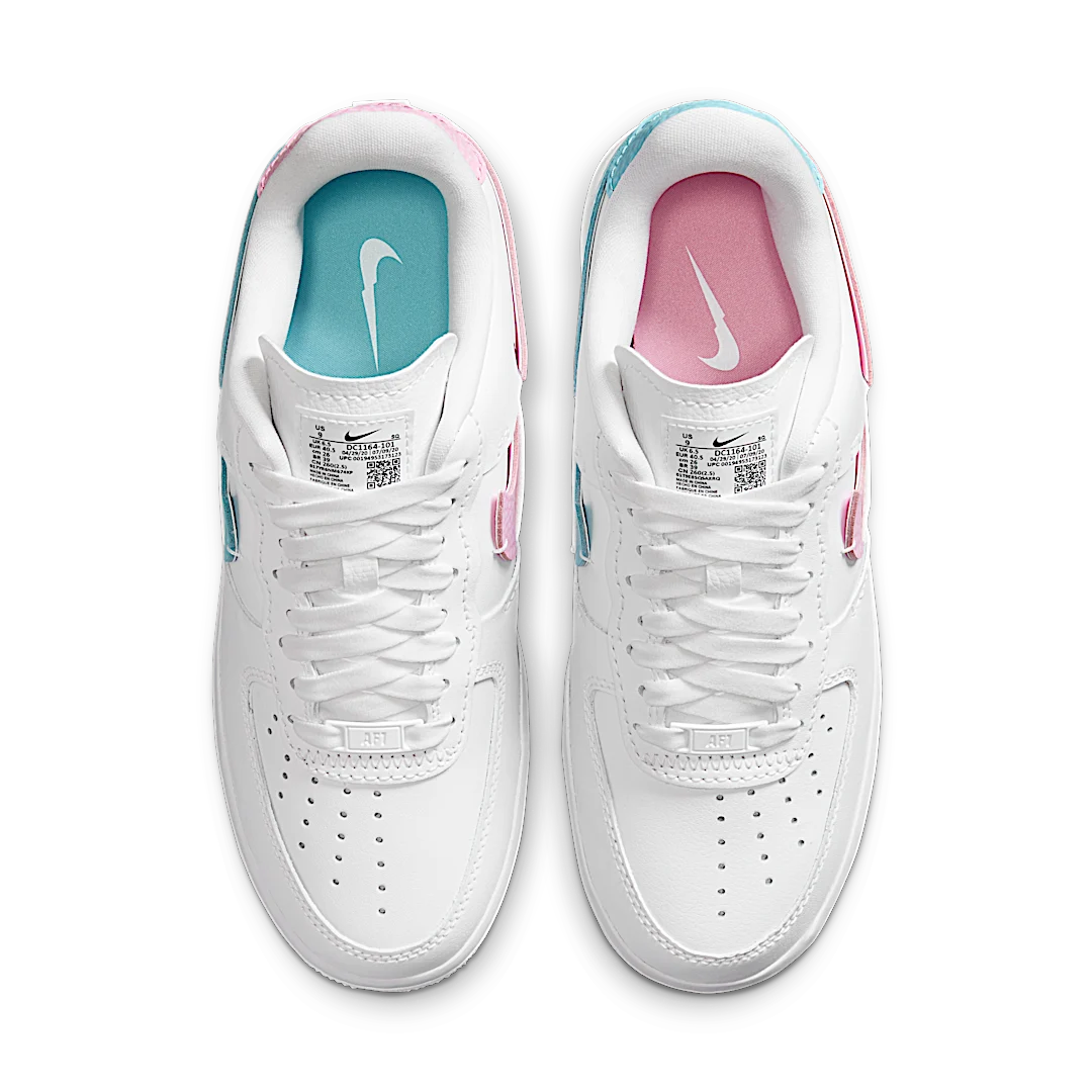 Overkicks - Nike Air Force 1 LXX White Pink Aqua (DC1164-101) - par completo