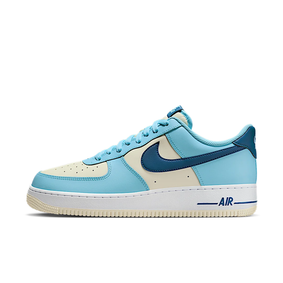 Overkicks - Nike Air Force 1 Low 07 Aquarius Blue Coconut Milk (HF4837-407) - vista lateral