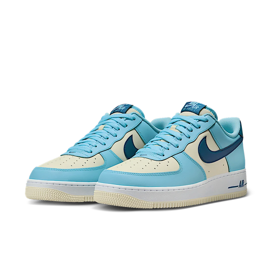 Overkicks - Nike Air Force 1 Low 07 Aquarius Blue Coconut Milk (HF4837-407) - vista trasera