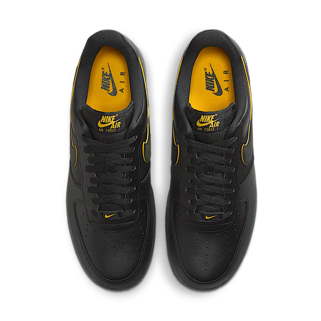 Overkicks - Nike Air Force 1 Low 07 Ballistic Mesh Black University Gold (FZ4617-001) - par completo