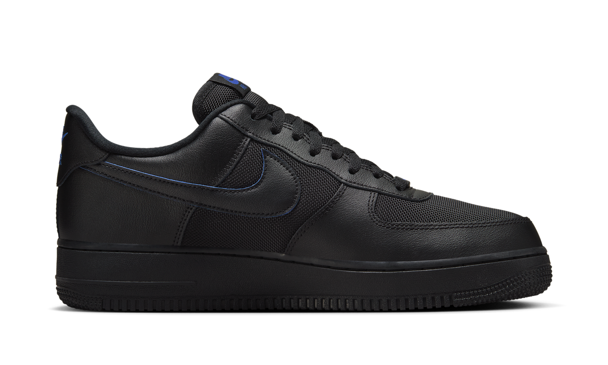 Overkicks - Nike Air Force 1 Low 07 Black Astronomy Blue (HM9605-001) - detalle suela