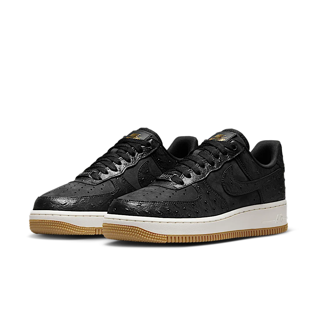 Overkicks - Nike Air Force 1 Low 07 Black Ostrich Gum (DZ2708-002) - vista trasera
