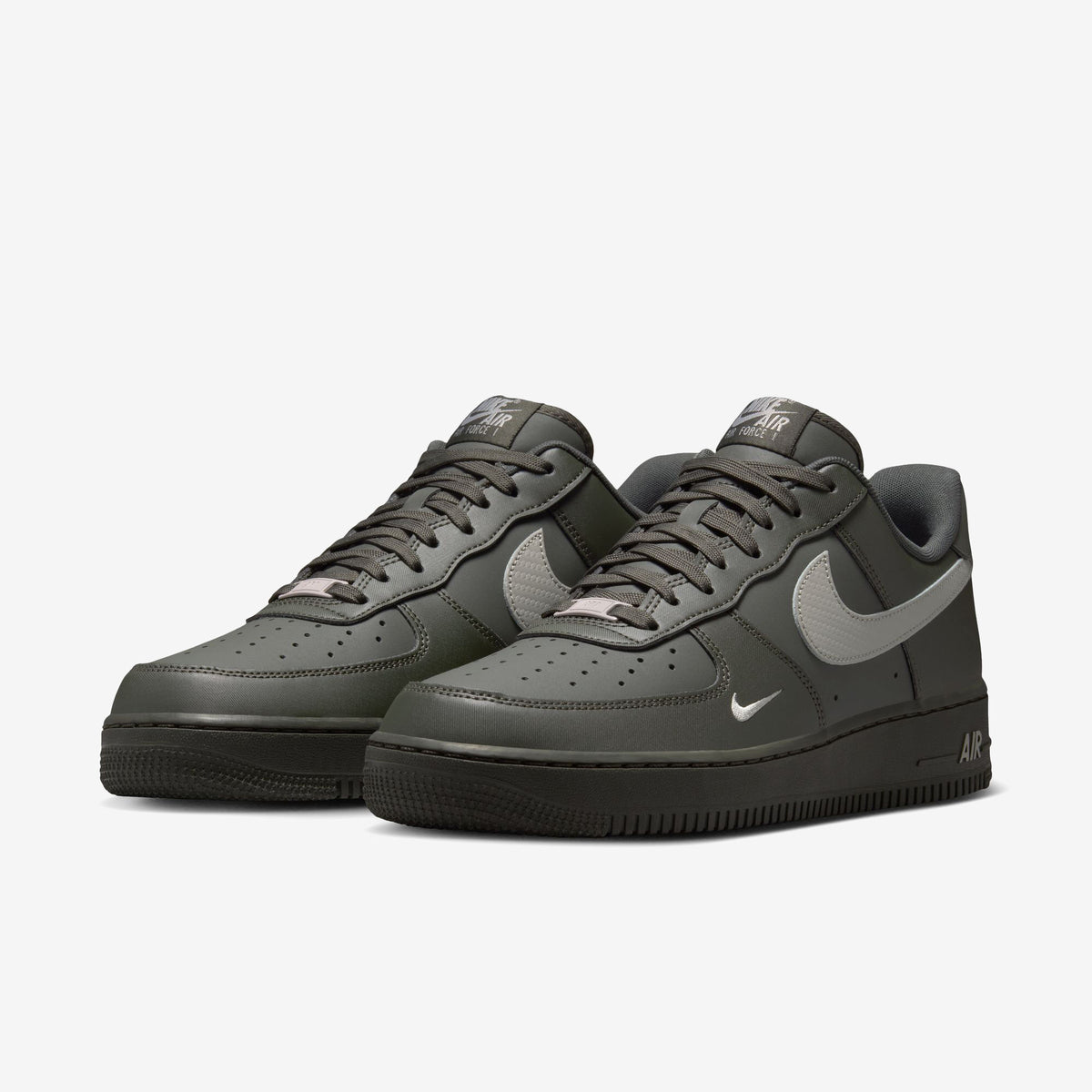 Nike Air Force 1 Low 07 Carbon Fiber Swoosh Newsprint College Grey