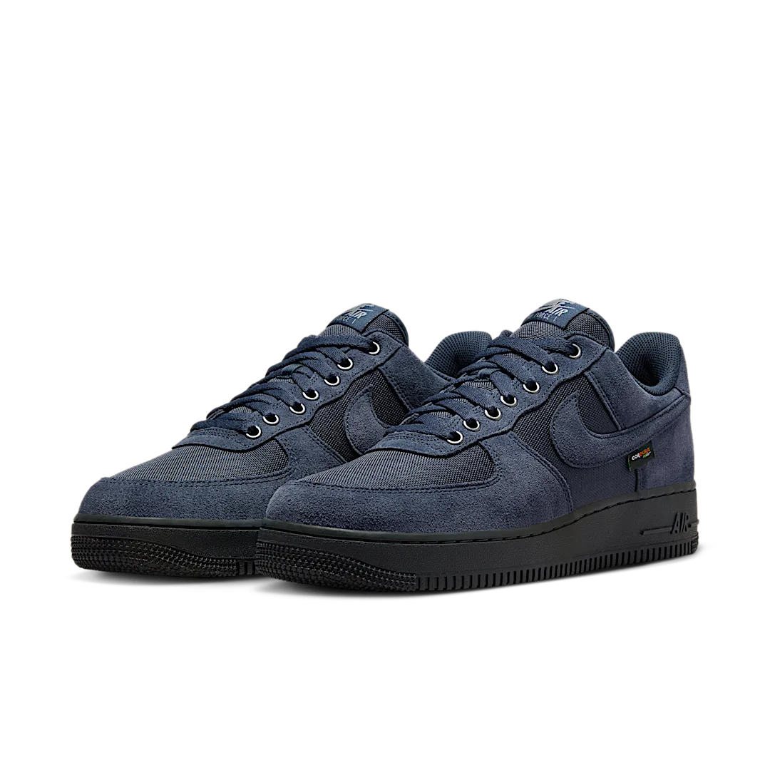 Overkicks - Nike Air Force 1 Low 07 Cordura Dark Obsidian (HQ3822-400) - vista trasera